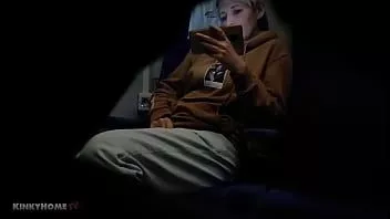 play What did she do? does she masturbate on the train? hidden orgasm?